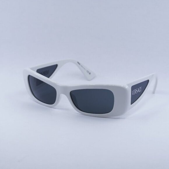 🕶️ New Versace VE4481 314/87 Sunglasses - White Frame, Dark Grey Lenses